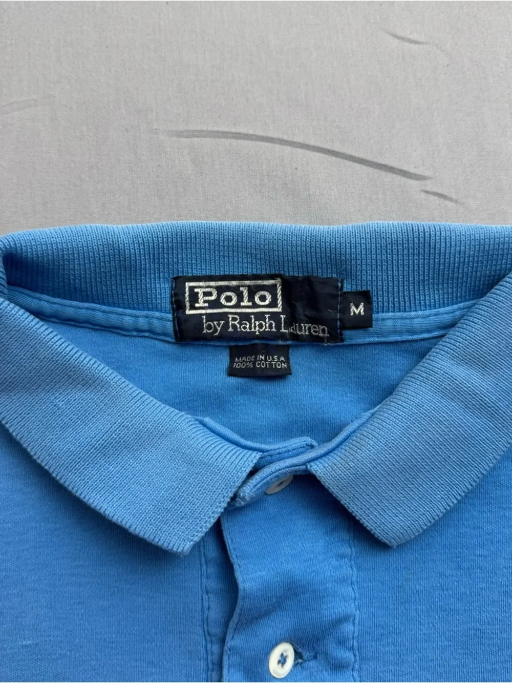 Polo Ralph Lauren Polo Shirt Blue Embroidered Logo Men's M Short Sleeve Cotton